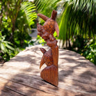 Standing Hawaiian Sea Turtle | Sea Life Carving 20"