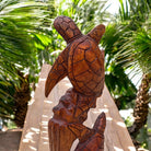Standing Hawaiian Sea Turtle | Sea Life Carving 20"