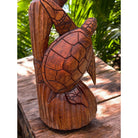 Standing Hawaiian Sea Turtle | Sea Life Carving 20"