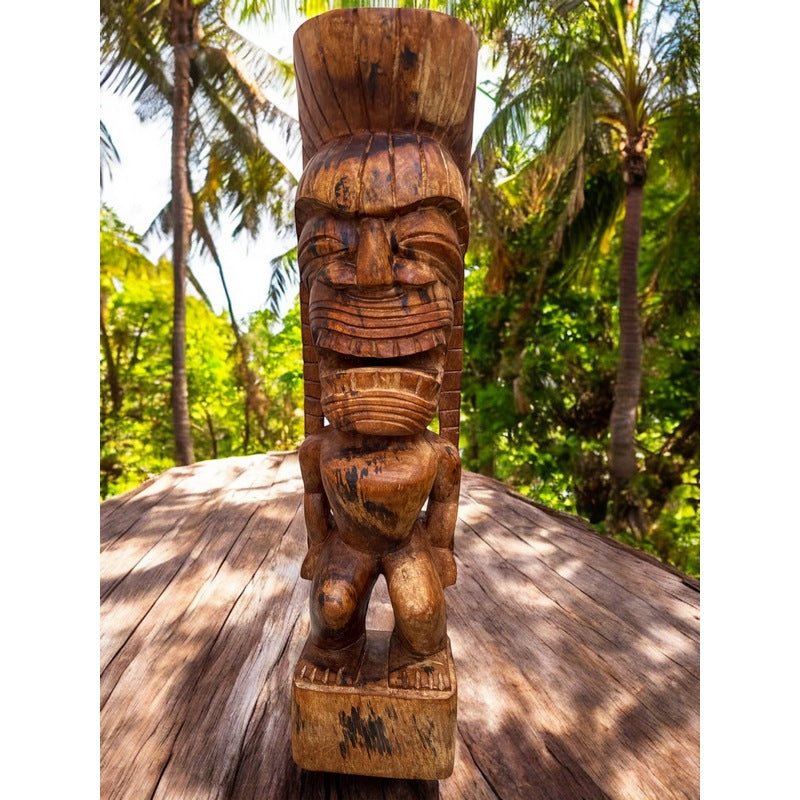 Kanaloa Tiki | Hawaii Museum Replica 32" Stained