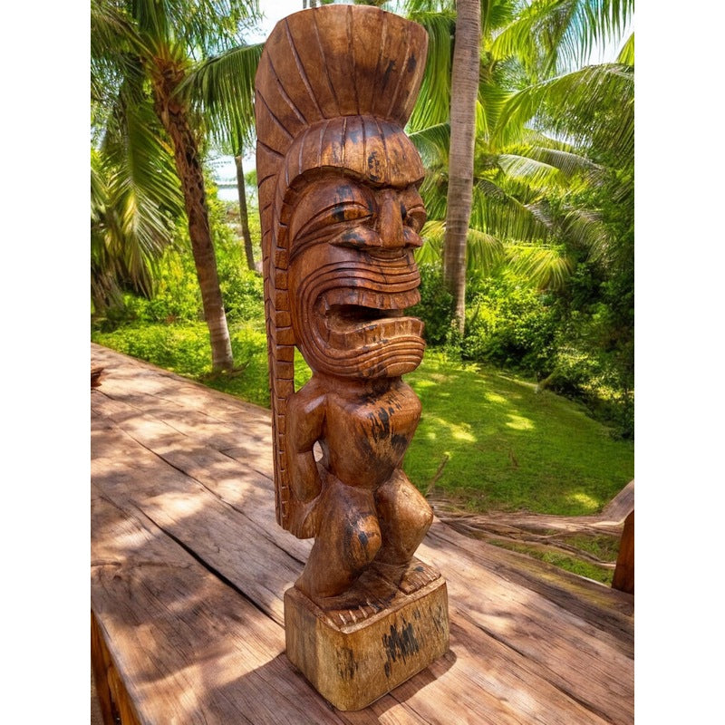Kanaloa Tiki | Hawaii Museum Replica 32" Stained