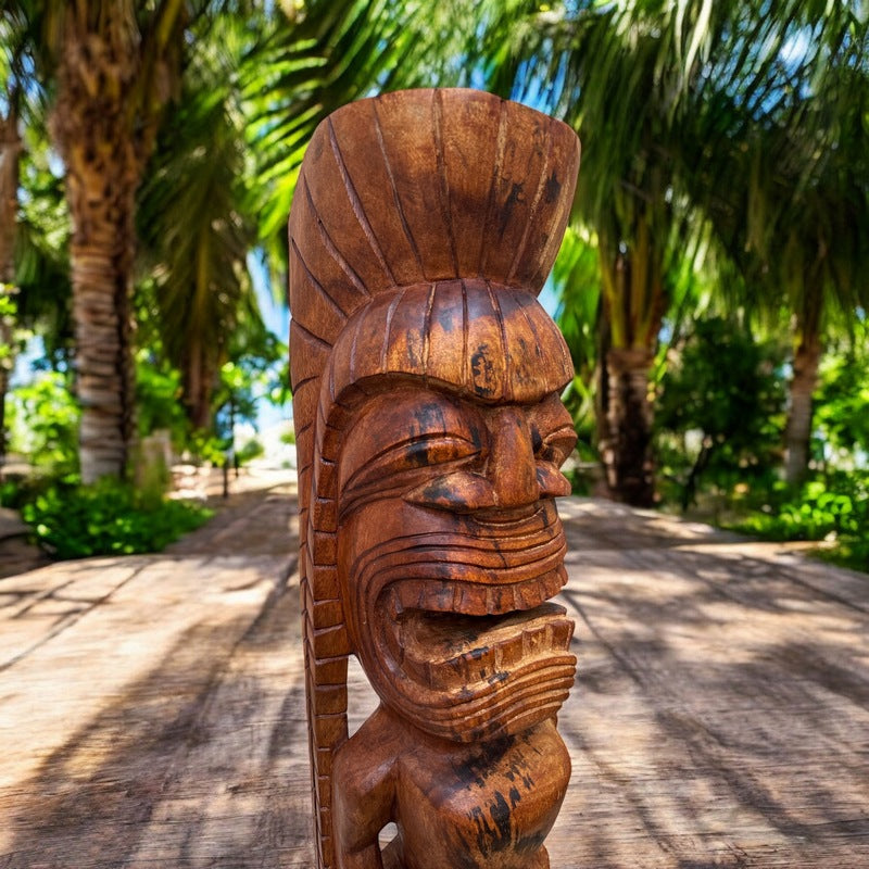 Kanaloa Tiki | Hawaii Museum Replica 32" Stained