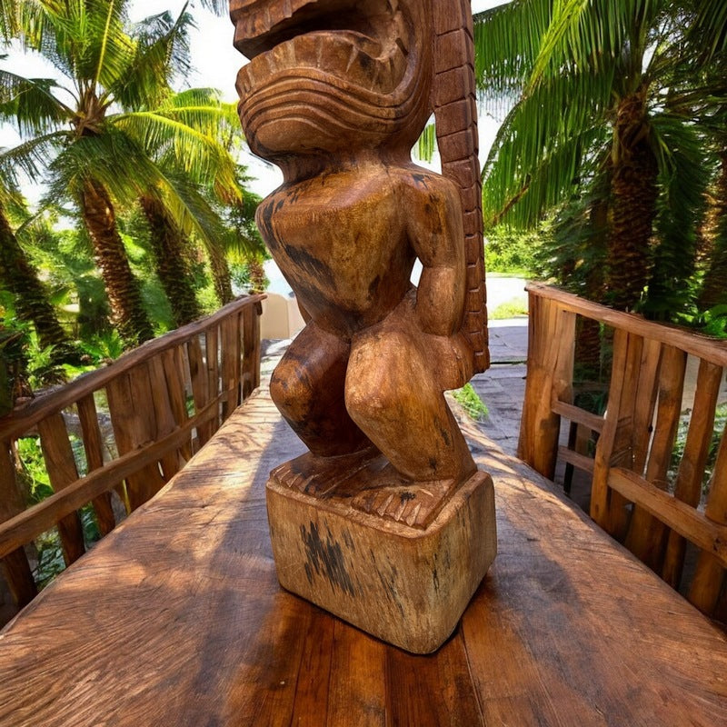 Kanaloa Tiki | Hawaii Museum Replica 32" Stained