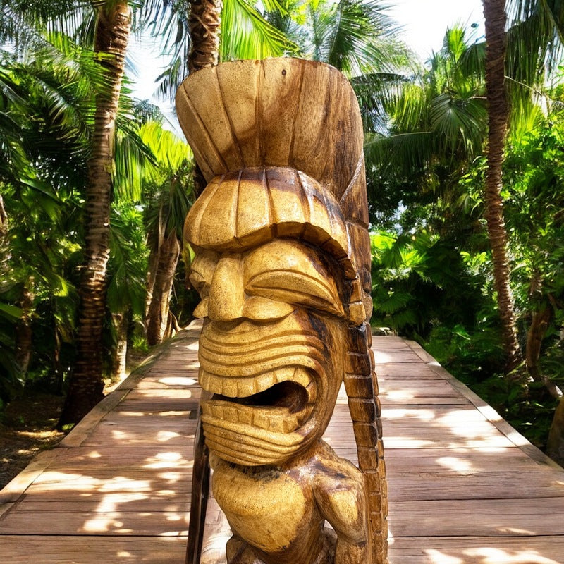 Kanaloa Tiki | Hawaii Museum Replica 32" Natural