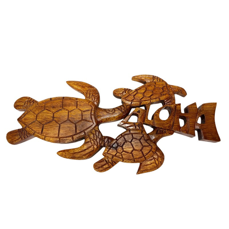 Aloha Sign with Sea Turtles | Hawaiian Signs 16"