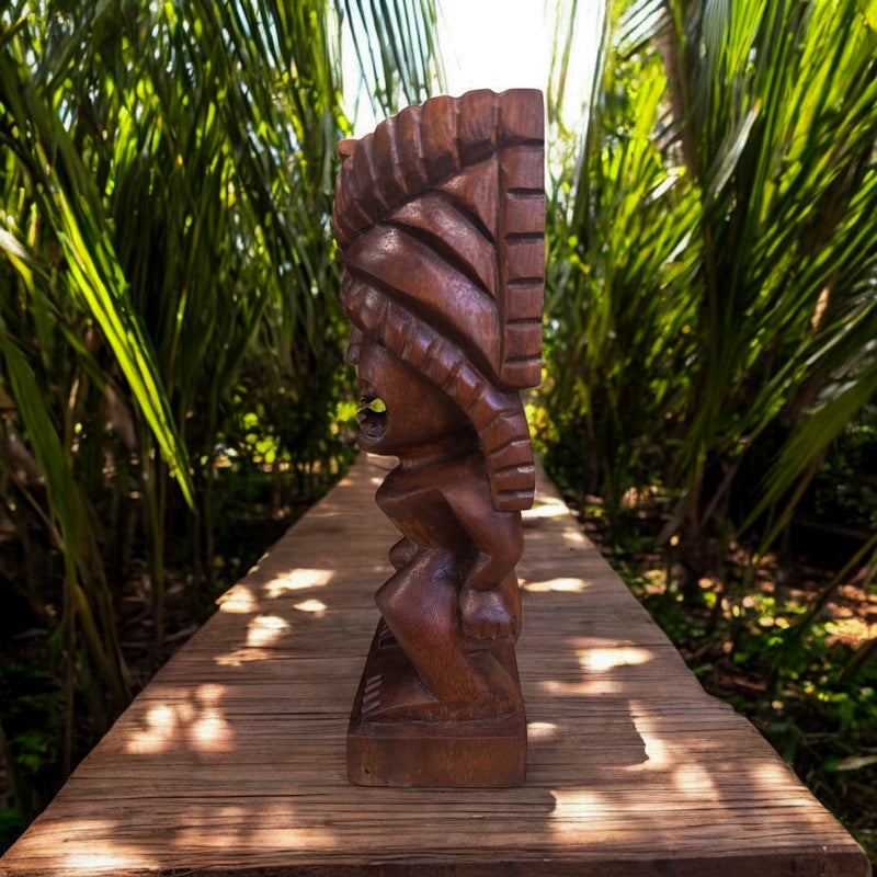 Lono Tiki God | Hawaiian Museum Replica 12" (Stained)