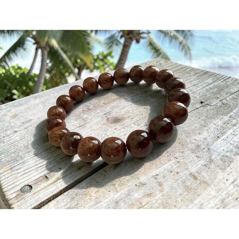 Koa Wood Bead Bracelet 10mm