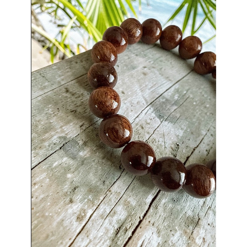 Koa Wood Bead Bracelet 10mm