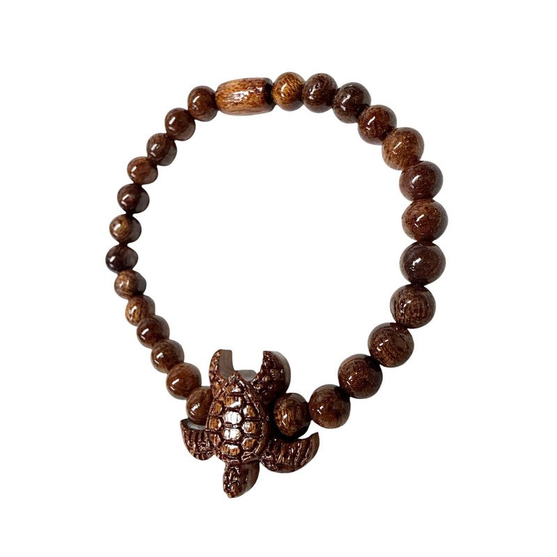 Honu Koa Wood Bead Bracelet 6mm