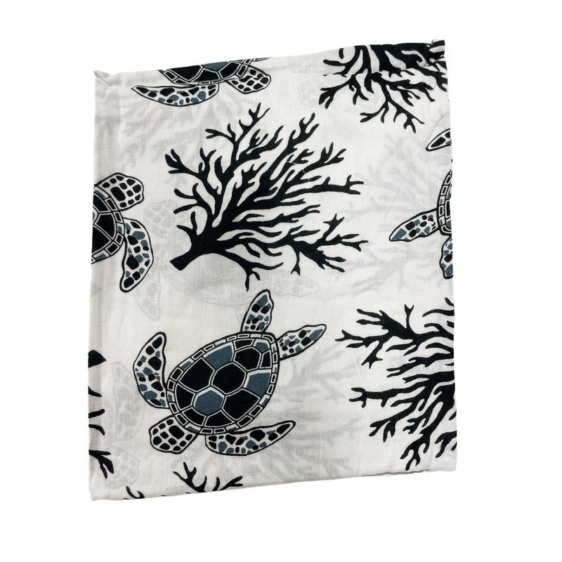 Beach Cover-Up | Sea Turtle and Coral black