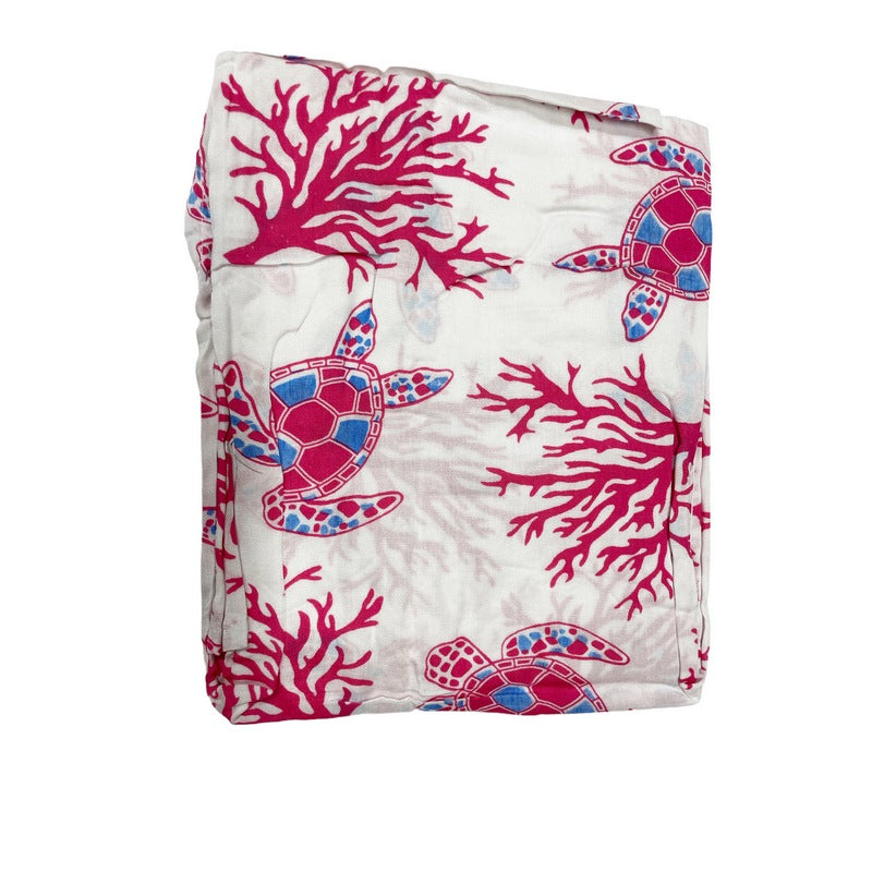 Beach Cover-Up | Sea Turtle and Coral PINK