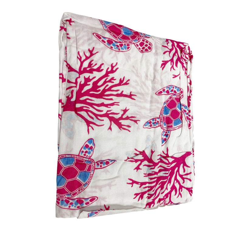 Beach Cover-Up | Sea Turtle and Coral PINK