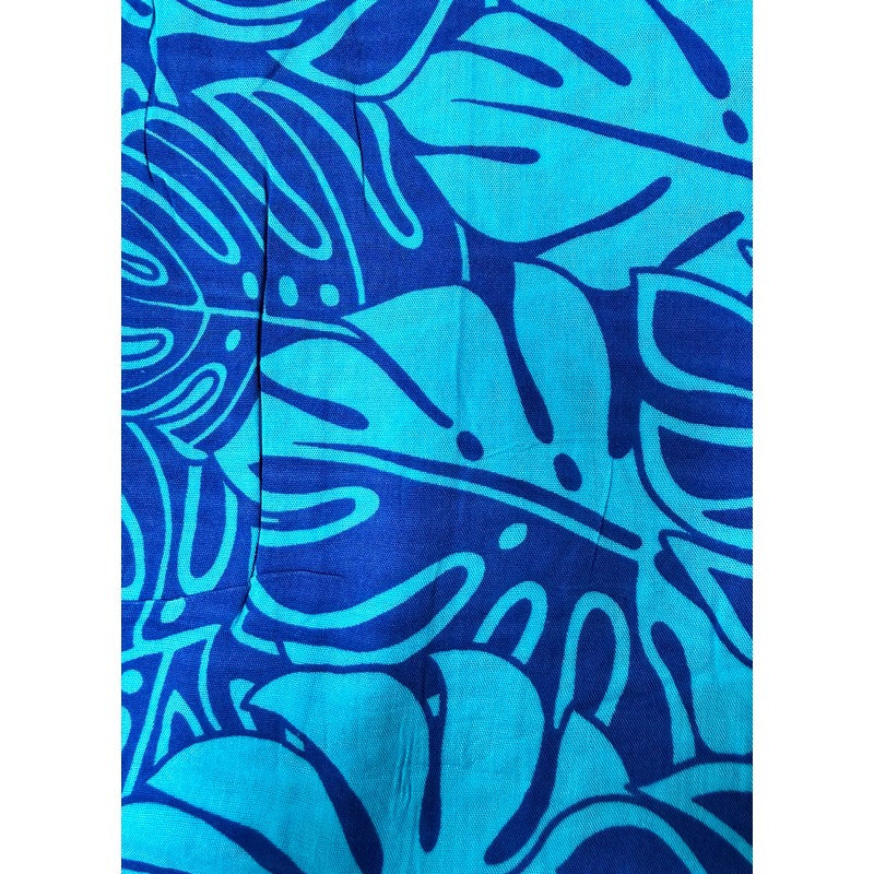 Beach Cover-Up | Monstera Leaves BLUE
