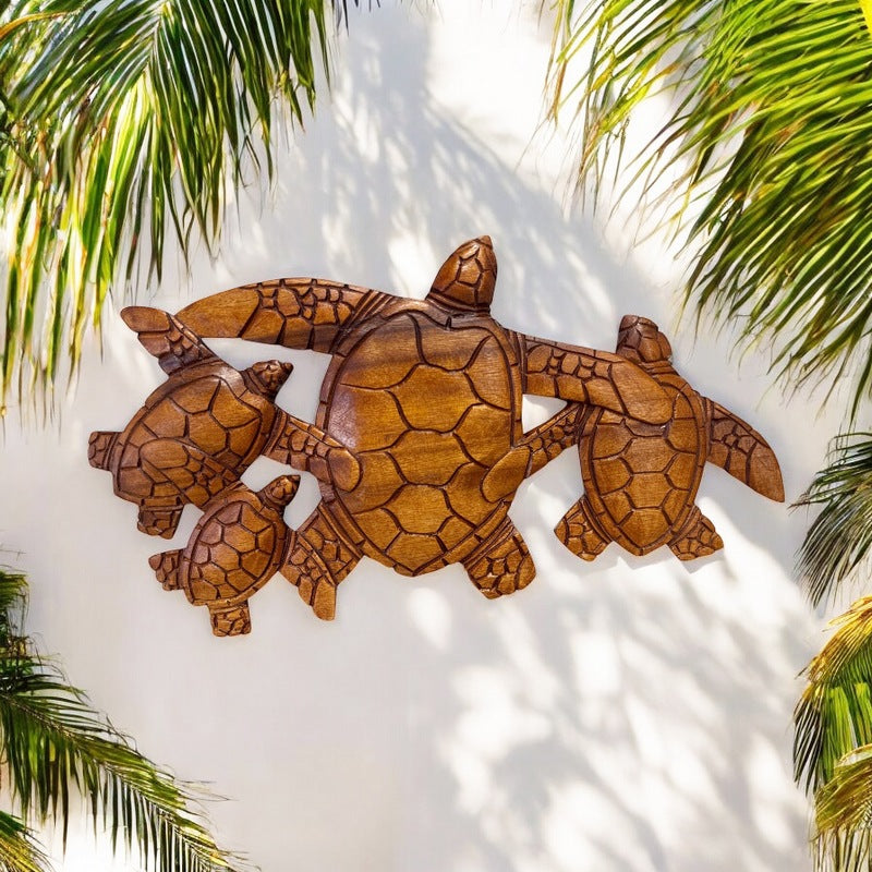 Turtle Ohana Wooden Welcome Sign 15"