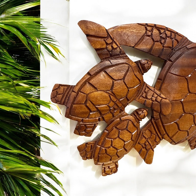 Turtle Ohana Wooden Welcome Sign 15"