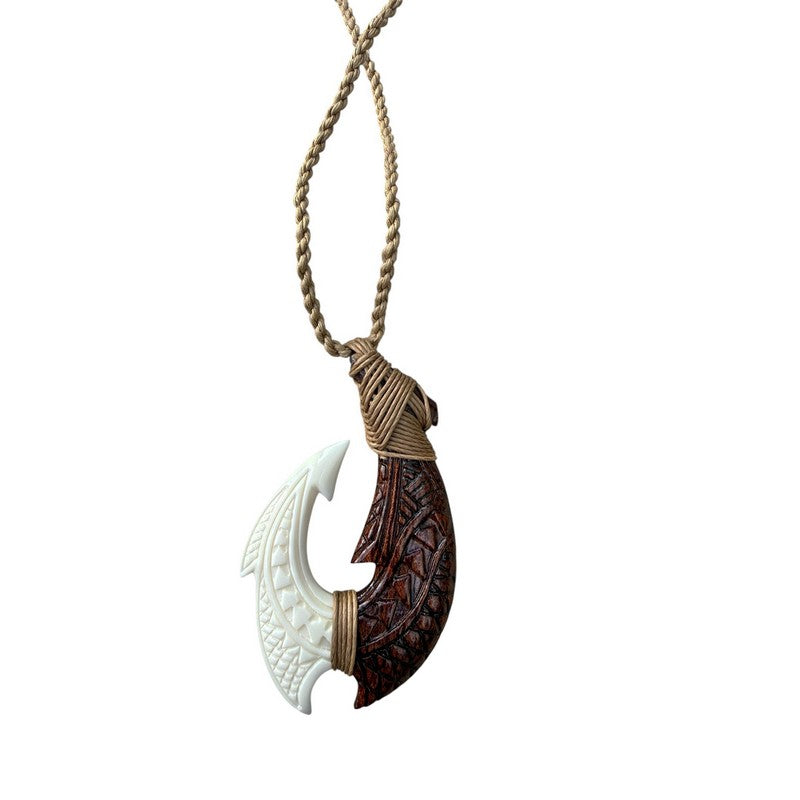 Koa and Bone Makau with Engraving