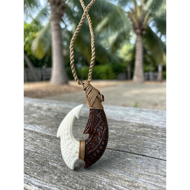 Koa and Bone Makau with Engraving