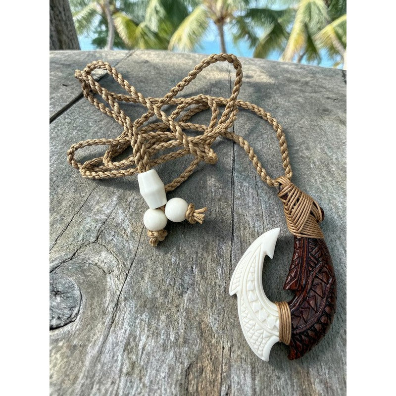 Koa and Bone Makau with Engraving