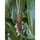Leiomano Koa Wood w/ Shark Teeth Necklace