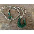 Jade Makau w/ Engravings | Fish Hook Necklace