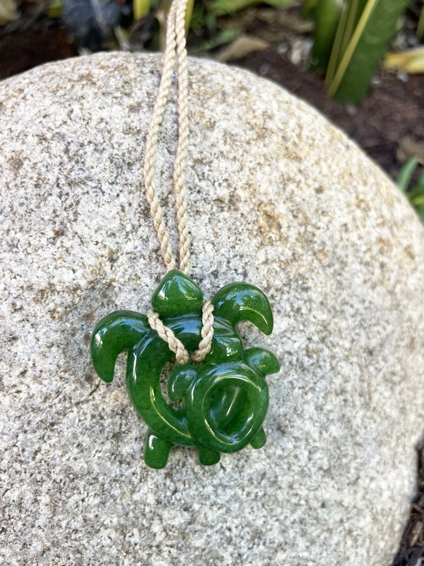 Jade Sea Turtle Ohana | Hawaiian Necklace