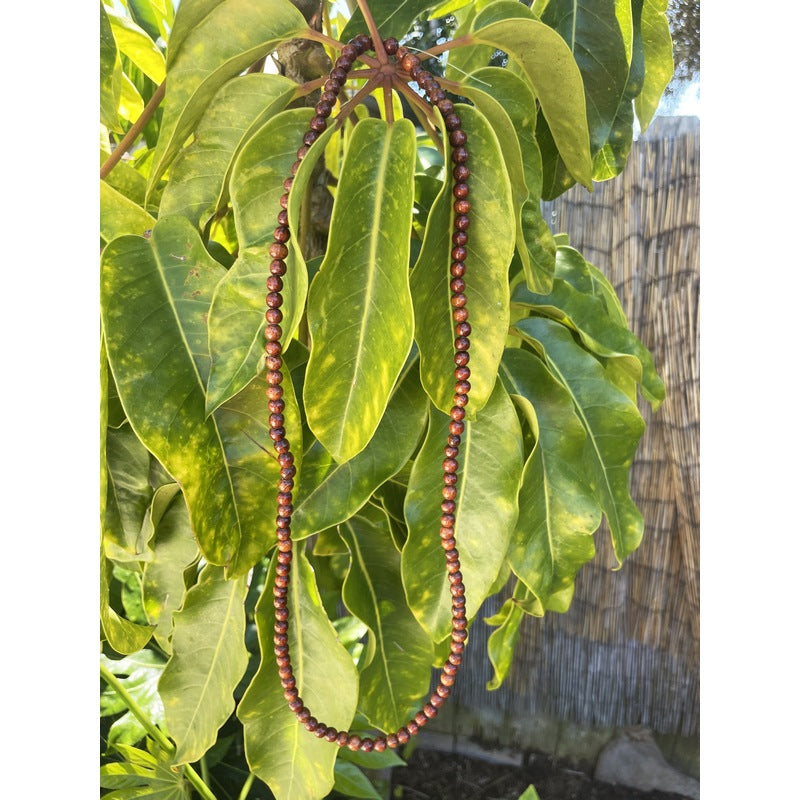 Hawaiian Koa Wood Necklace or Bracelet 28" | 6mm Beads
