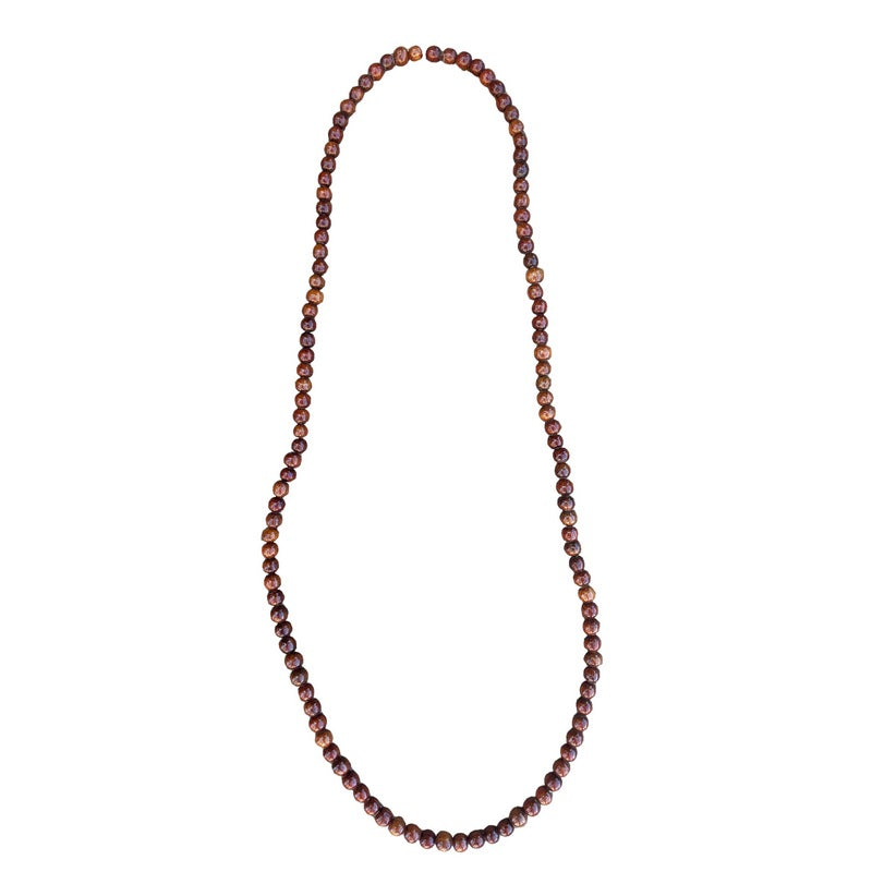 Hawaiian Koa Wood Necklace or Bracelet 28" | 6mm Beads