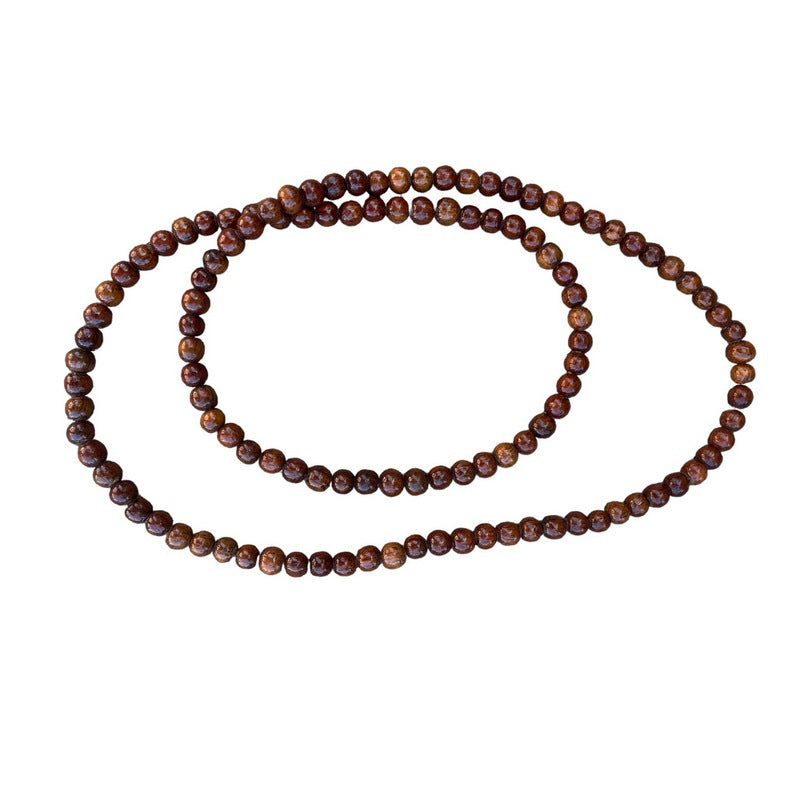 Hawaiian Koa Wood Necklace or Bracelet 28" | 6mm Beads