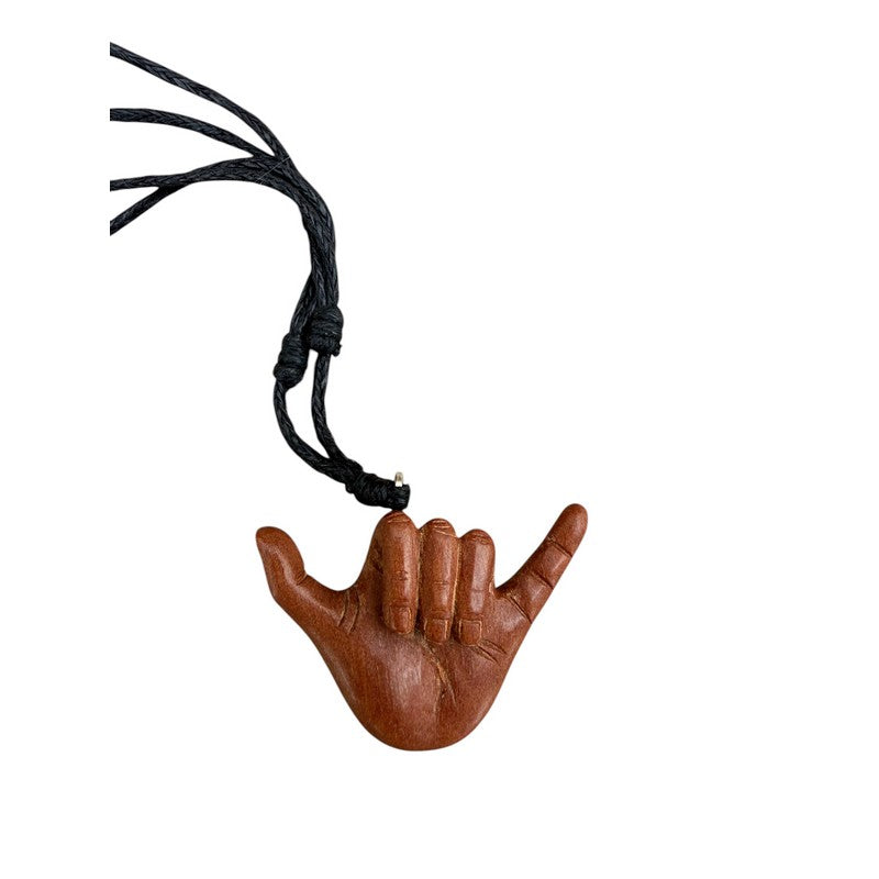 Shaka Wood Necklace | Hawaiian Style