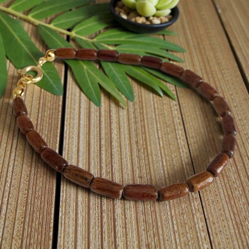 Koa Wood Rice Bead Bracelet