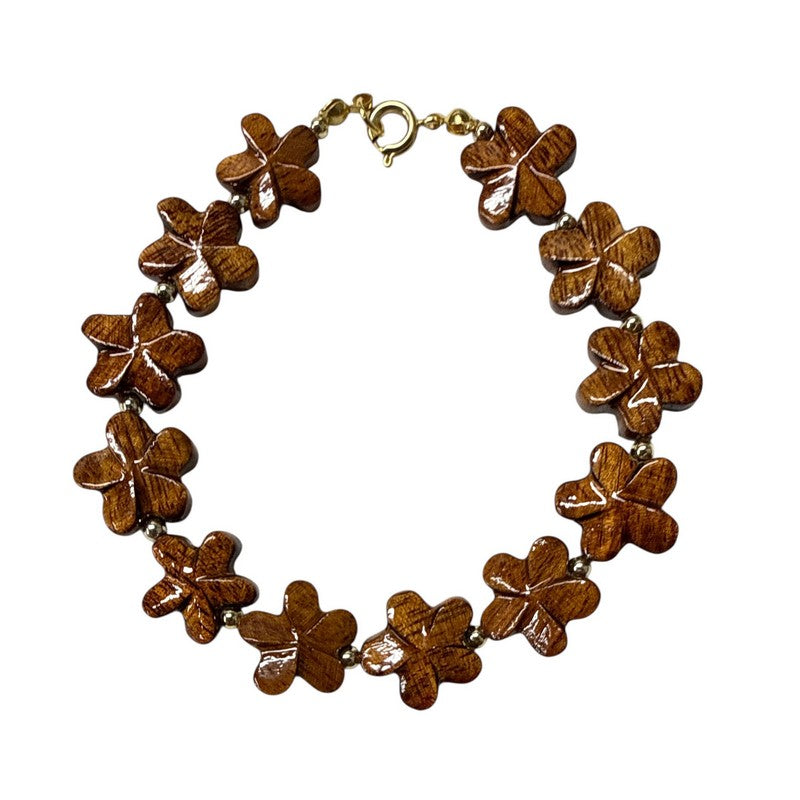 Koa All Plumeria Bracelet | Koa Jewelry
