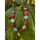 Koa Plumeria Flower with Abalone Bracelet