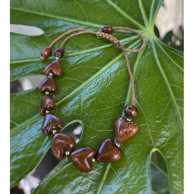 Koa Wood All Hearts Bracelet