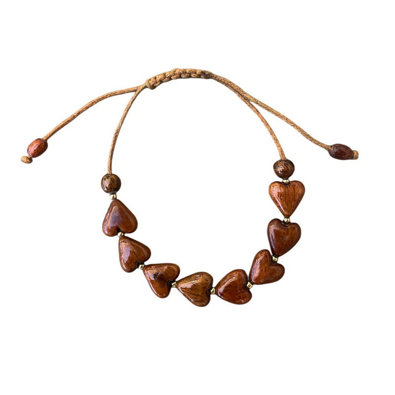 Koa Wood All Hearts Bracelet