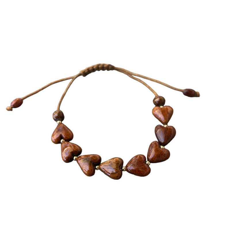 Koa Wood All Hearts Bracelet
