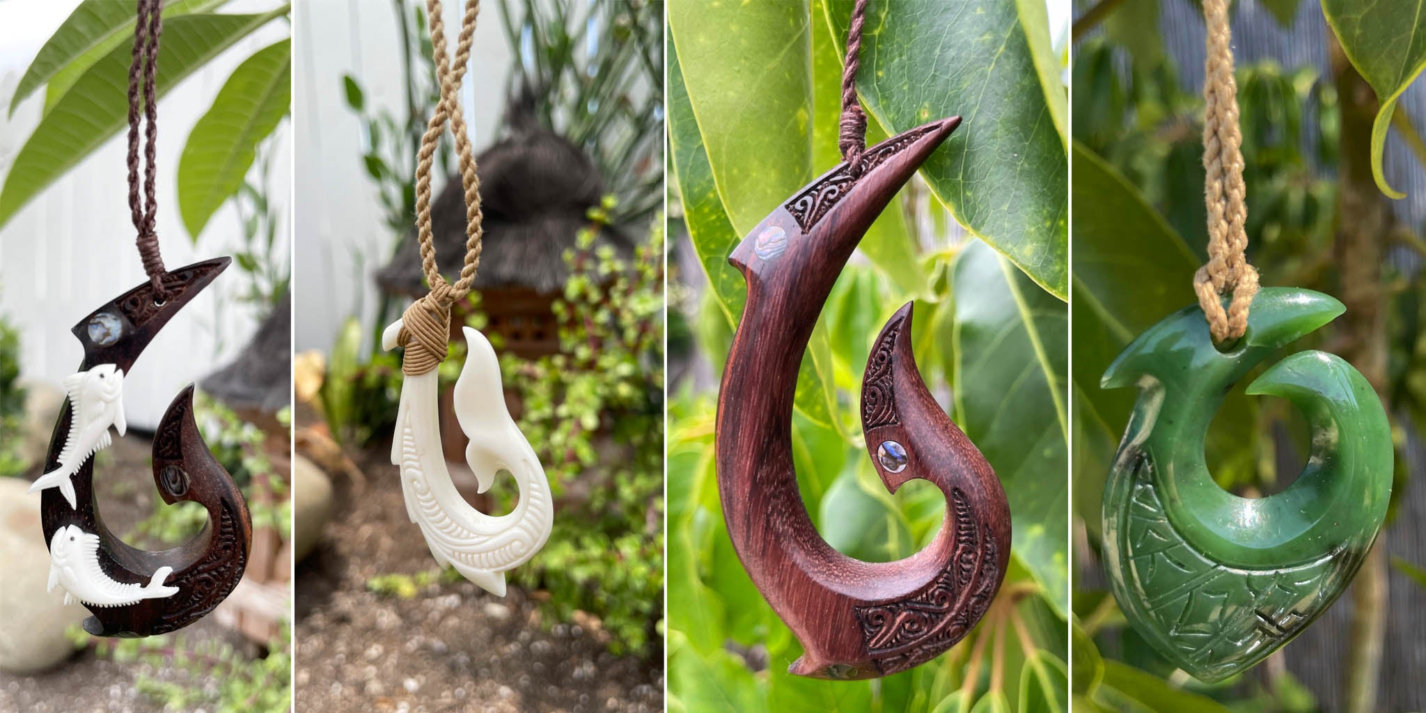 Fish Hook or Hawaiian Makau Necklaces - Makana Hut
