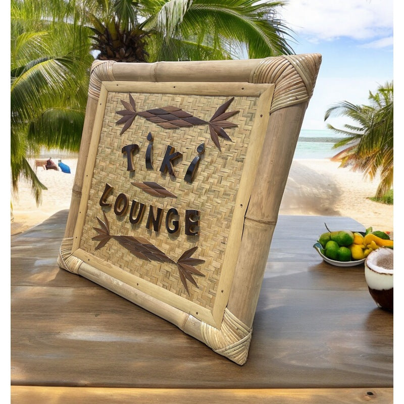 Tiki Lounge | Bamboo Sign 20"