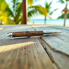 Curly Koa Wood Pen | Gold Accents