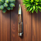 Curly Koa Wood Pen | Gold Accents