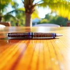 Curly Koa Wood Pen | Purple Accents