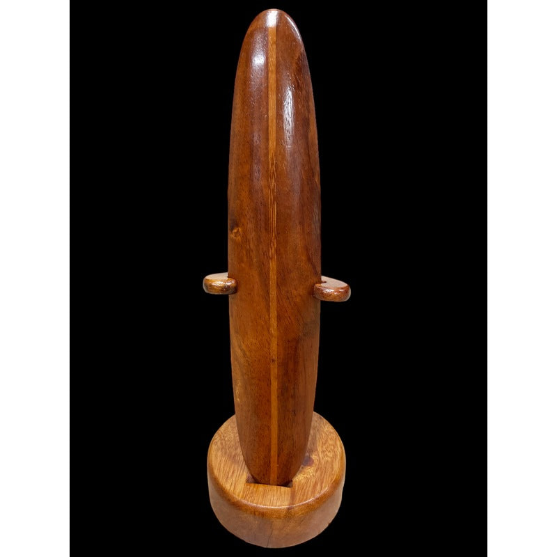 Koa Wood Stringer Surfboard with Stand Natural