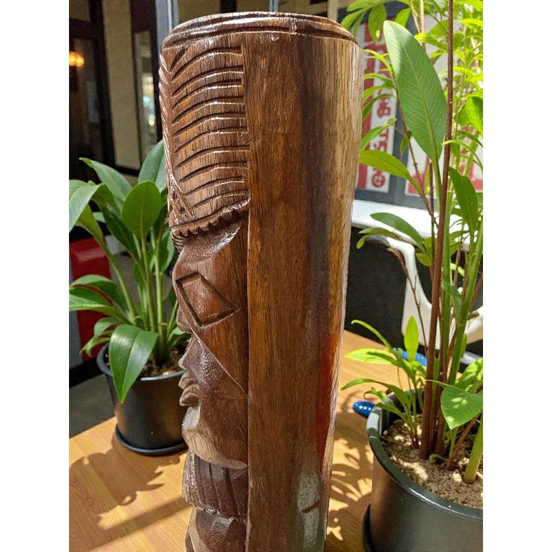 Ku and Lono Tiki Totem | Hawaiian Decor 19"