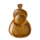 Acacia Wood Ukulele Tray w/ 3 Compartments
