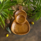 Acacia Wood Ukulele Tray w/ 3 Compartments