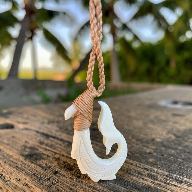 Hawaiian Fish Hook with Whales Tail