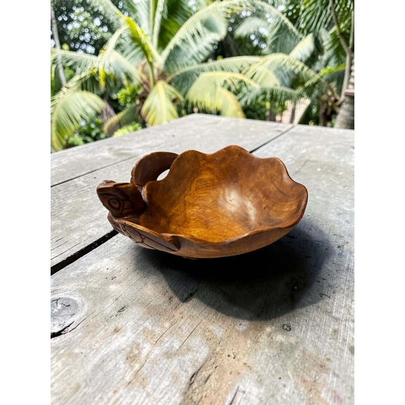Handcrafted Honu Wooden Bowl 8"