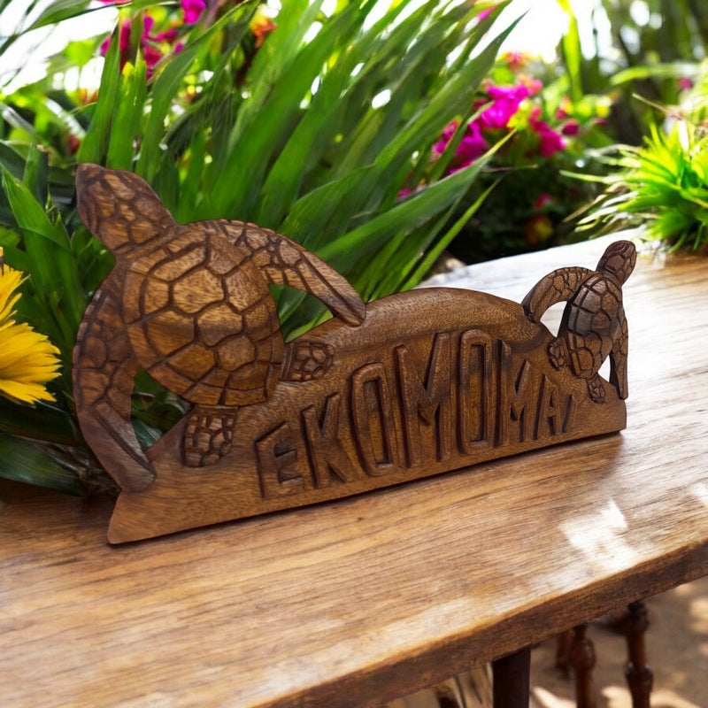 E Komo Mai with Two Turtles | Welcome Sign