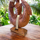 Hawaiian Fish Hook w/ Turtle on Stand