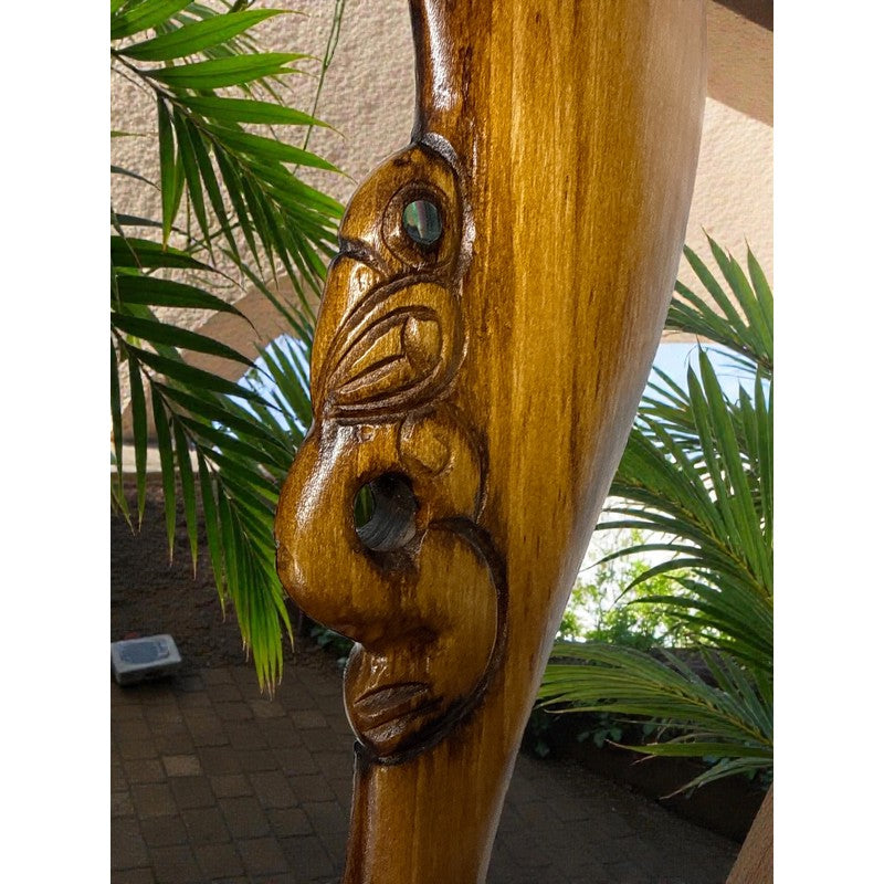 Traditional Carved Wooden Wahaika | Māori Warrior
