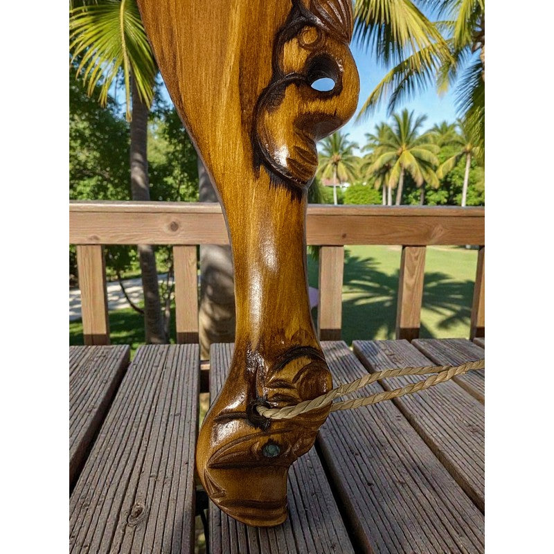 Traditional Carved Wooden Wahaika | Māori Warrior